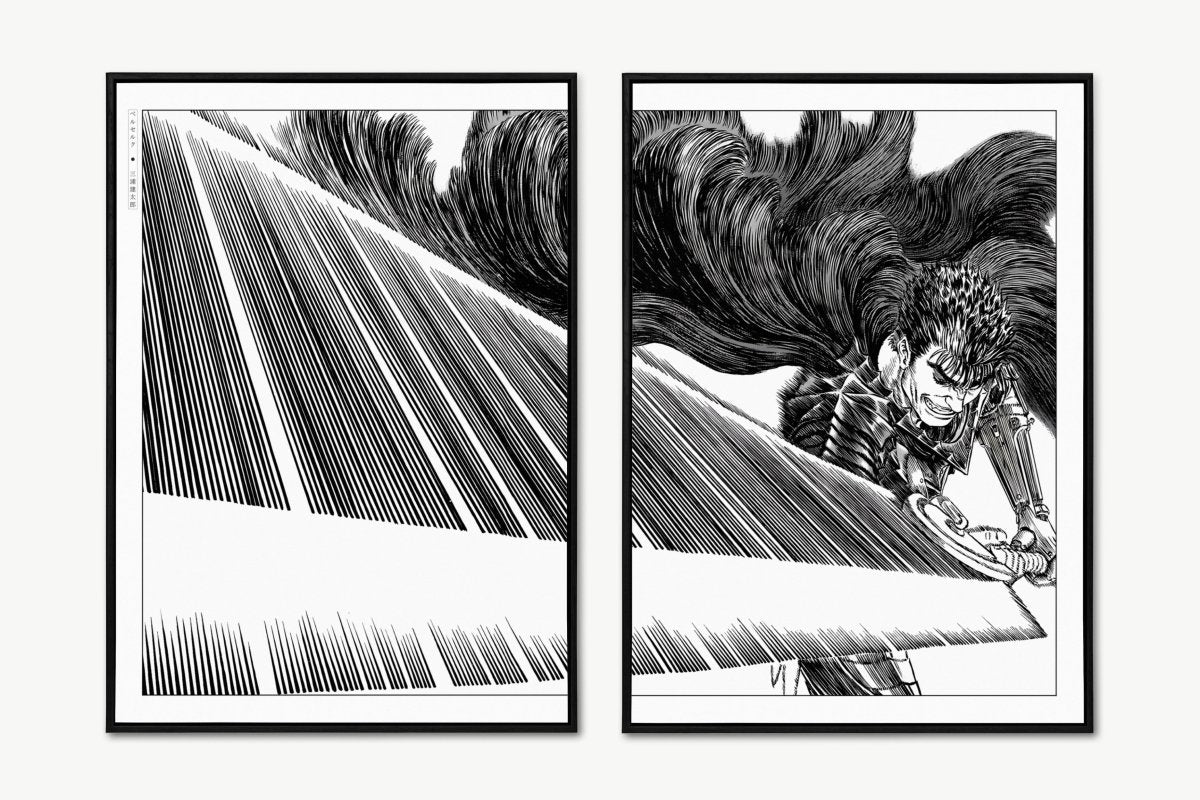 Berserk Manga Artwork Dragon Slayer (Split) Poster – Eastern