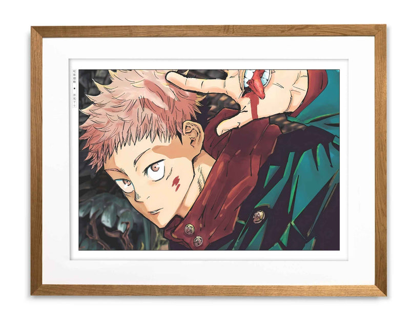 Jujutsu Kaisen anime artwork featuring Yuji Itadori from Gege Akutami’s series