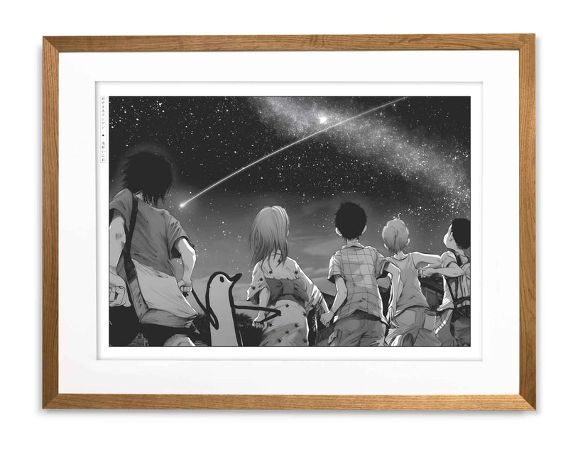 Goodnight Punpun manga artwork by Inio Asano showing the iconic night sky scene – Oyasumi Punpun manga poster