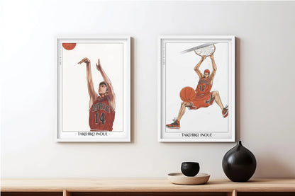 Set of 2 Slam Dunk Manga Art Print