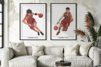 Set of 2 Slam Dunk Manga Art Print