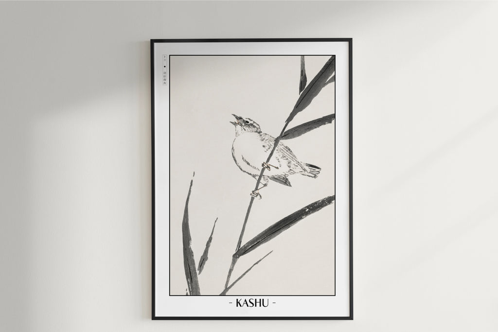 Numata Kashu - Bunting Bird Upon a Reed