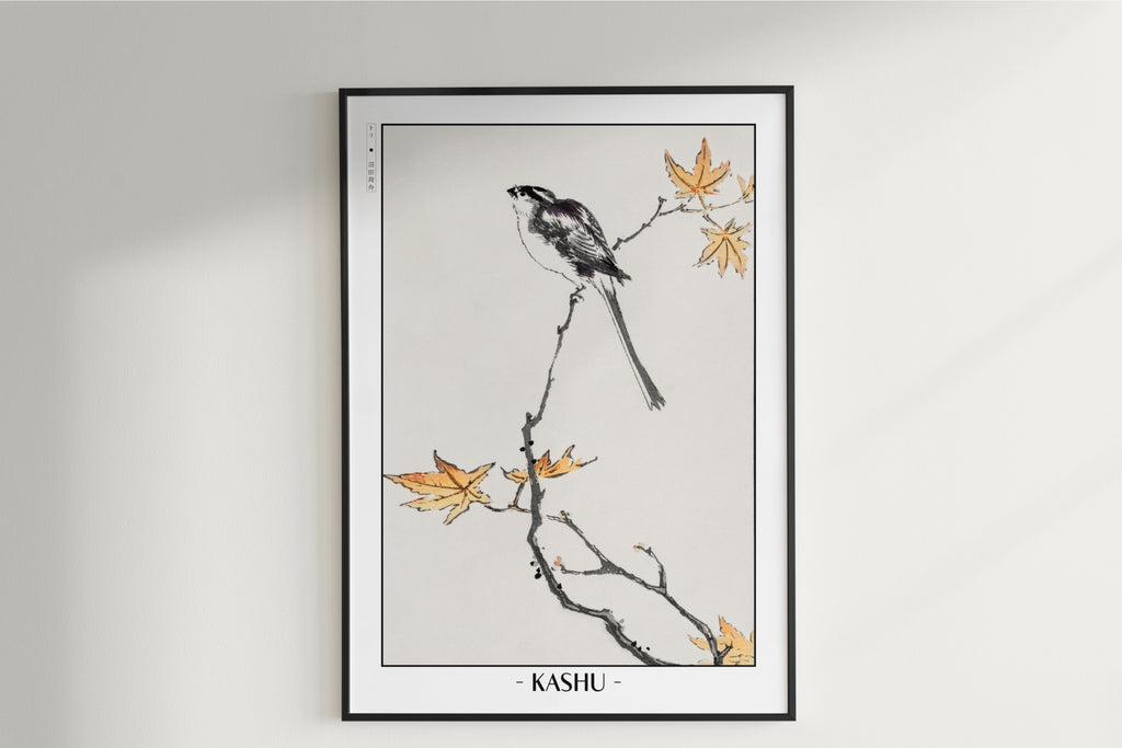 Numata Kashu - Longtailed Tit & Maple Tree