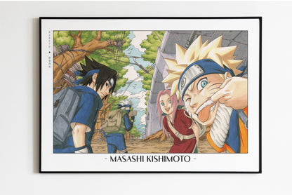 Kishimoto - Team 7 - Artist Name Unframed