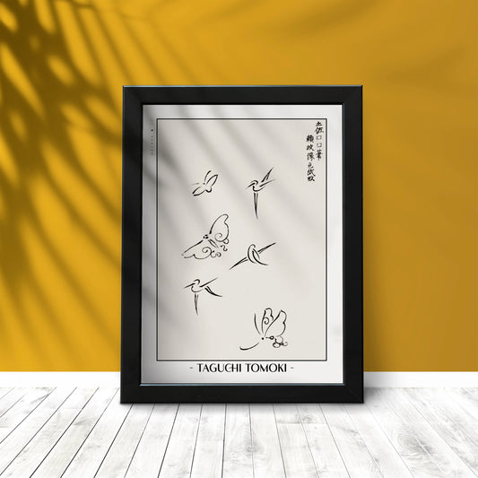 Abstract Bird Ukiyo-e Wall Art