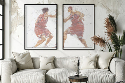 Set of 2 Slam Dunk Manga Wall Art