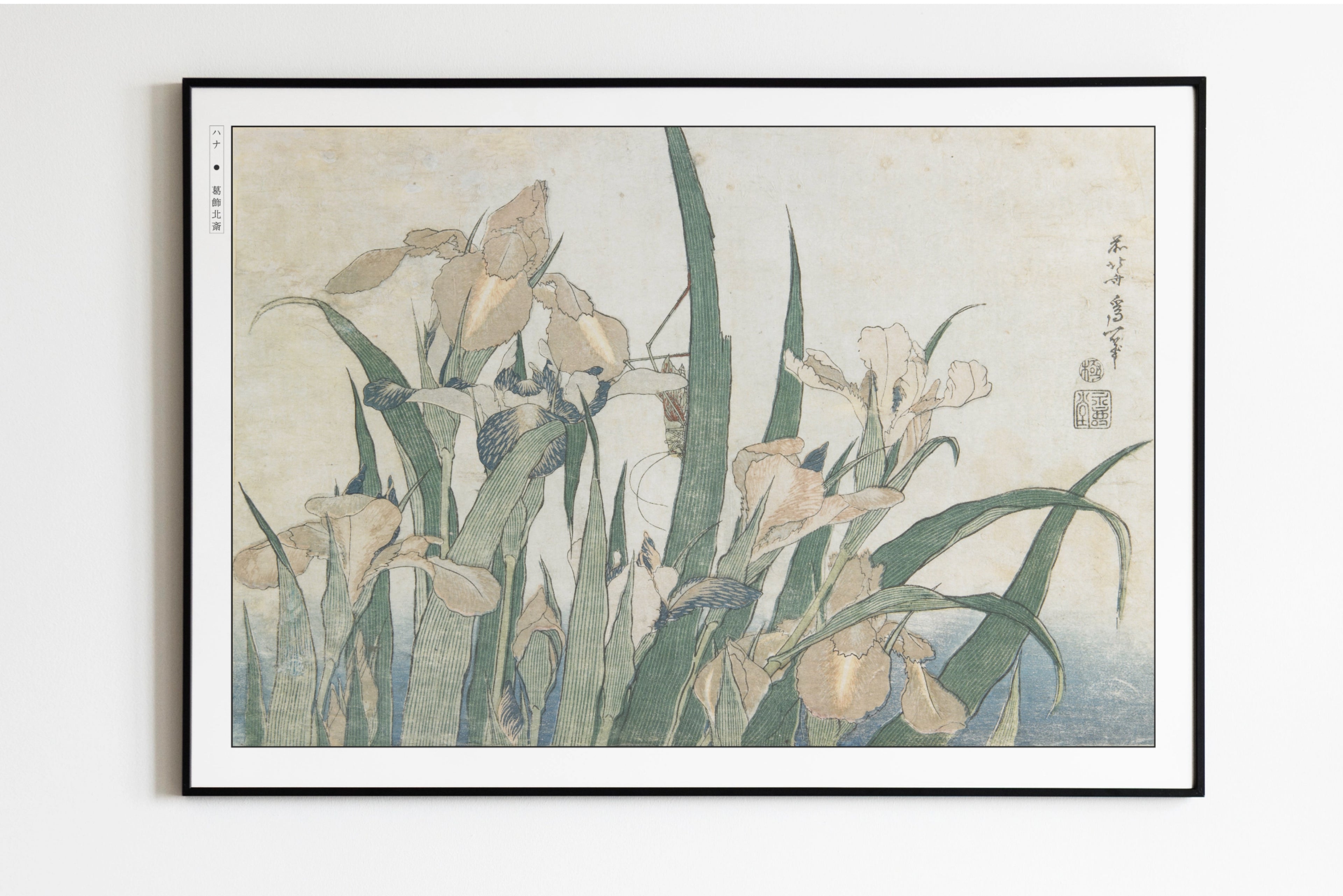Hokusai - Irises & Grasshopper