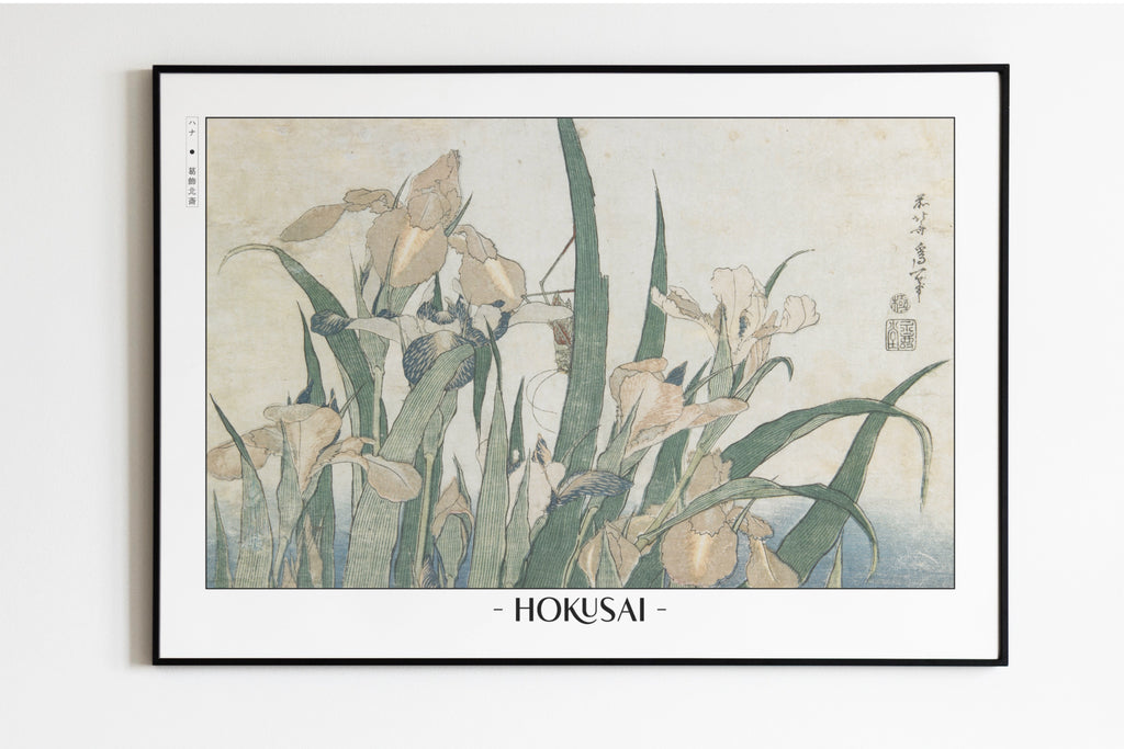 Hokusai - Irises & Grasshopper