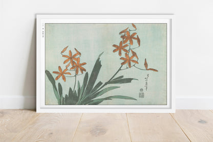 Hokusai - Orange Orchids
