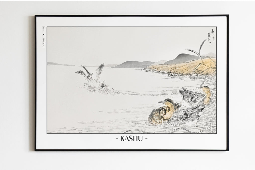 Numata Kashu - Ducks in Lake