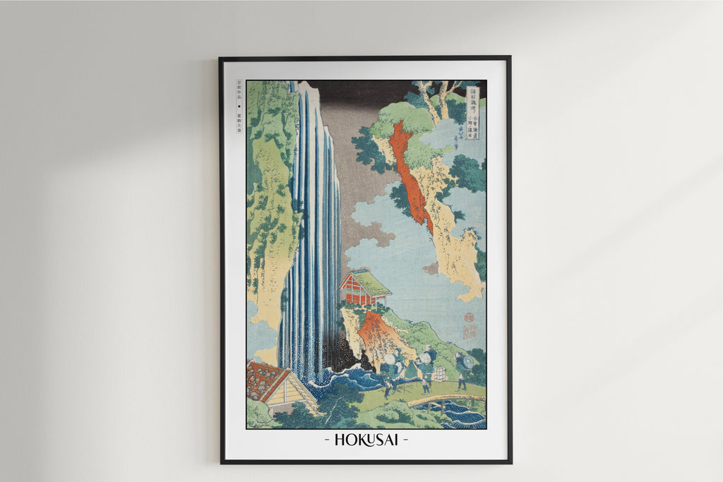 Hokusai - The Waterfall at Ono on the Kiso Road