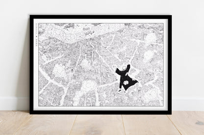 Kishimoto - Almighty Push - Art Only - Black Frame