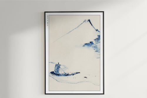 Hokusai - A Person in a Small Boat