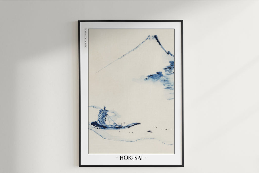 Hokusai - A Person in a Small Boat