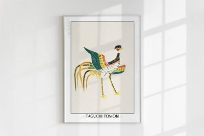 Taguchi Tomoki - Colourful Crane - Artist Name - White Frame