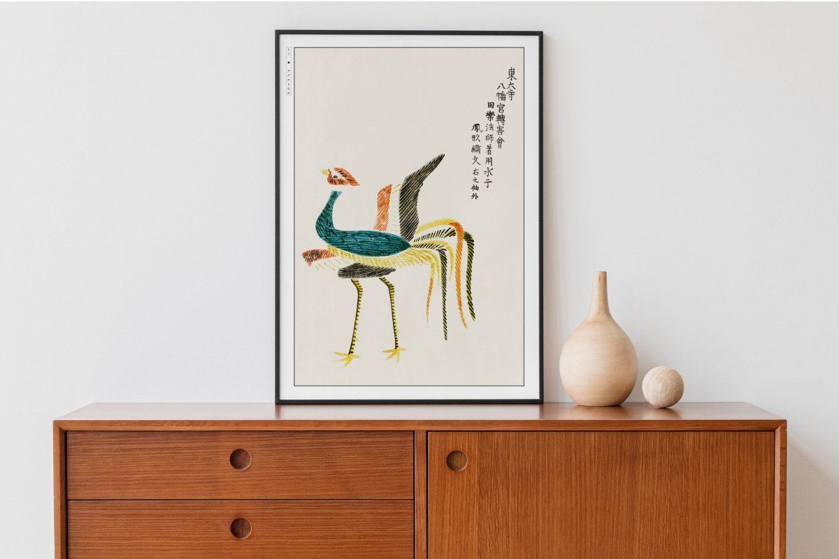 Abstract Bird Ukiyo - e Wall Art - Eastern Archivals