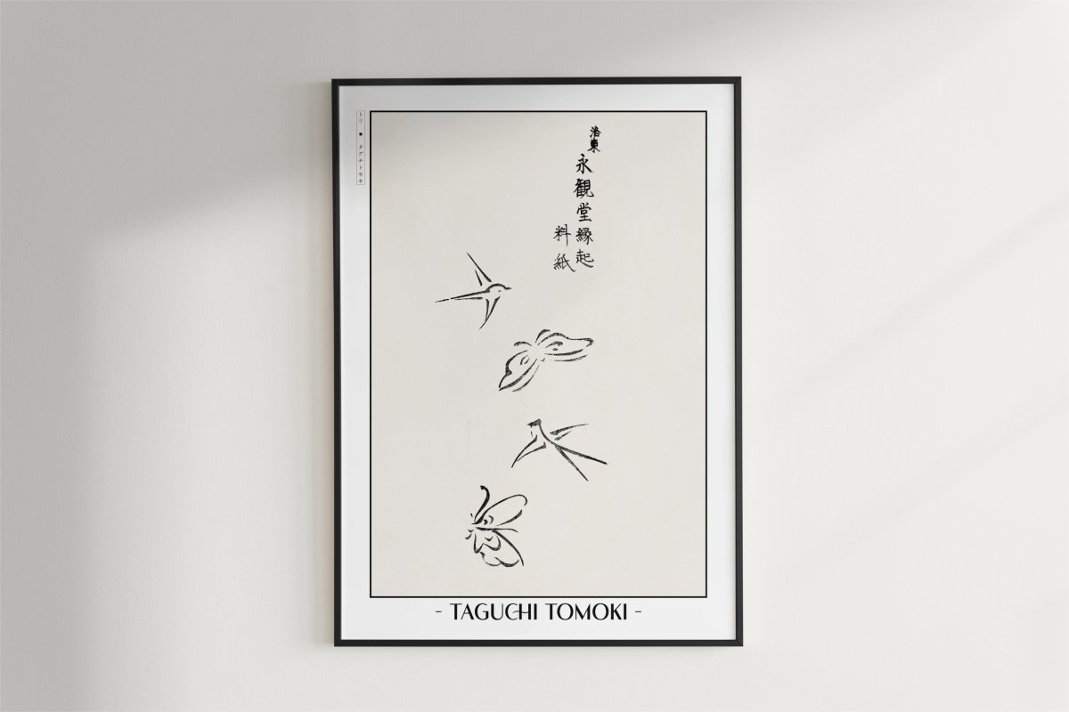 Abstract Bird Ukiyo - e Wall Art - Eastern Archivals