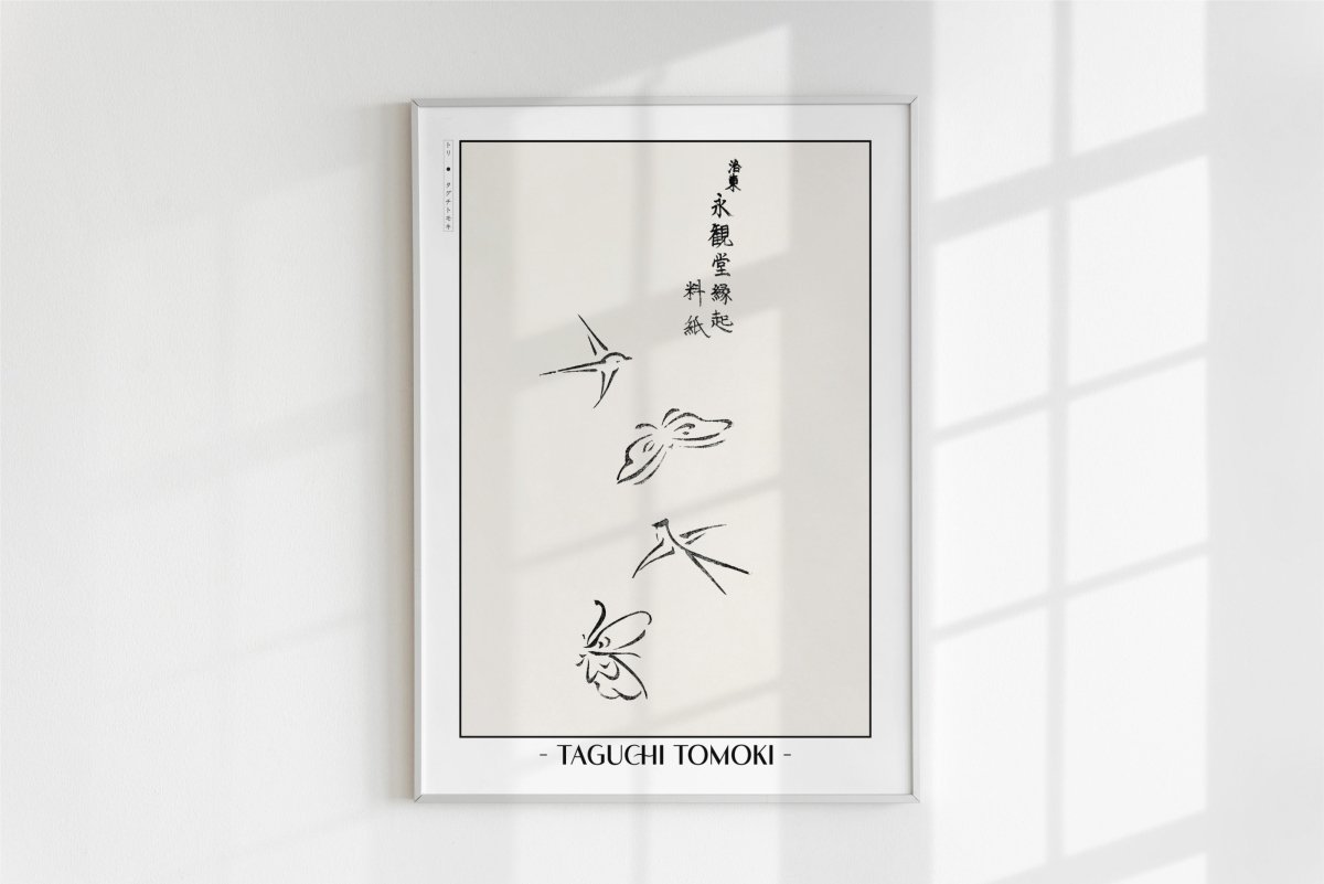 Abstract Bird Ukiyo - e Wall Art - Eastern Archivals
