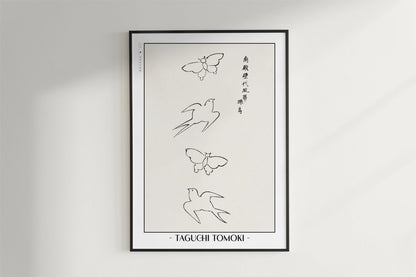 Abstract Bird Ukiyo - e Wall Art - Eastern Archivals