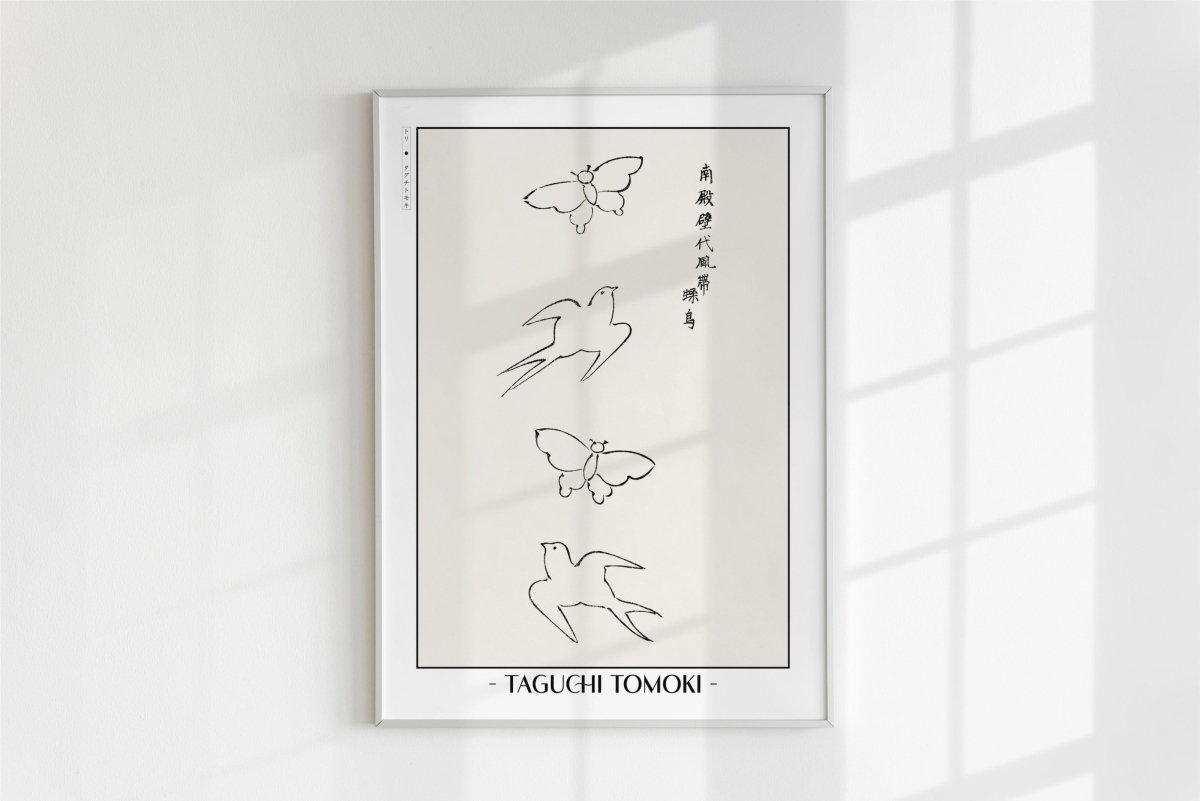 Abstract Bird Ukiyo - e Wall Art - Eastern Archivals