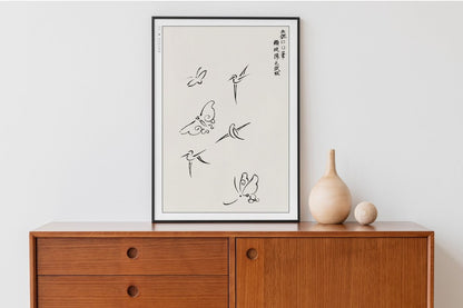 Abstract Bird Ukiyo - e Wall Art - Eastern Archivals