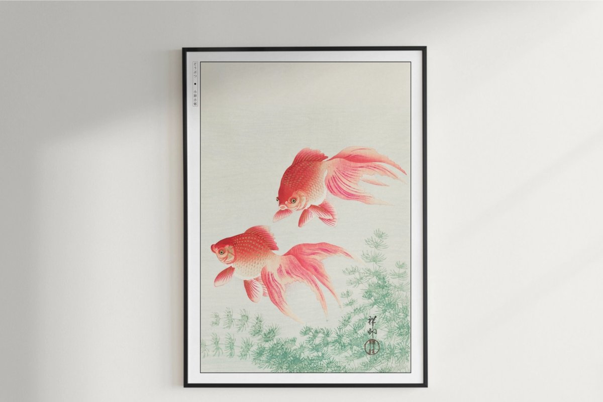 Ohara Koson - Two Veil Goldfish - Art Only - Unframed