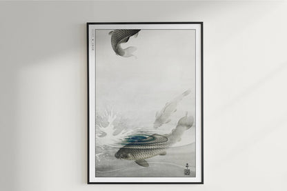 Ohara Koson - Three Carps - Art Only - Unframed