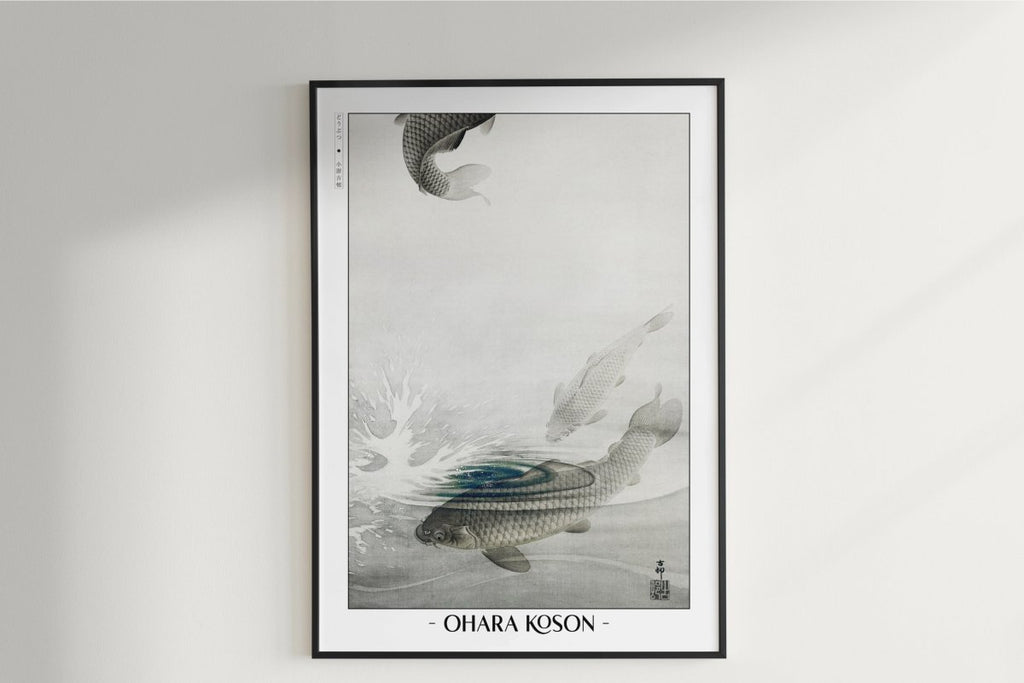 Ohara Koson - Three Carps - Artist Name Unframed