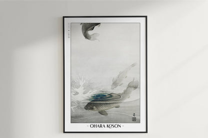 Ohara Koson - Three Carps - Artist Name Unframed