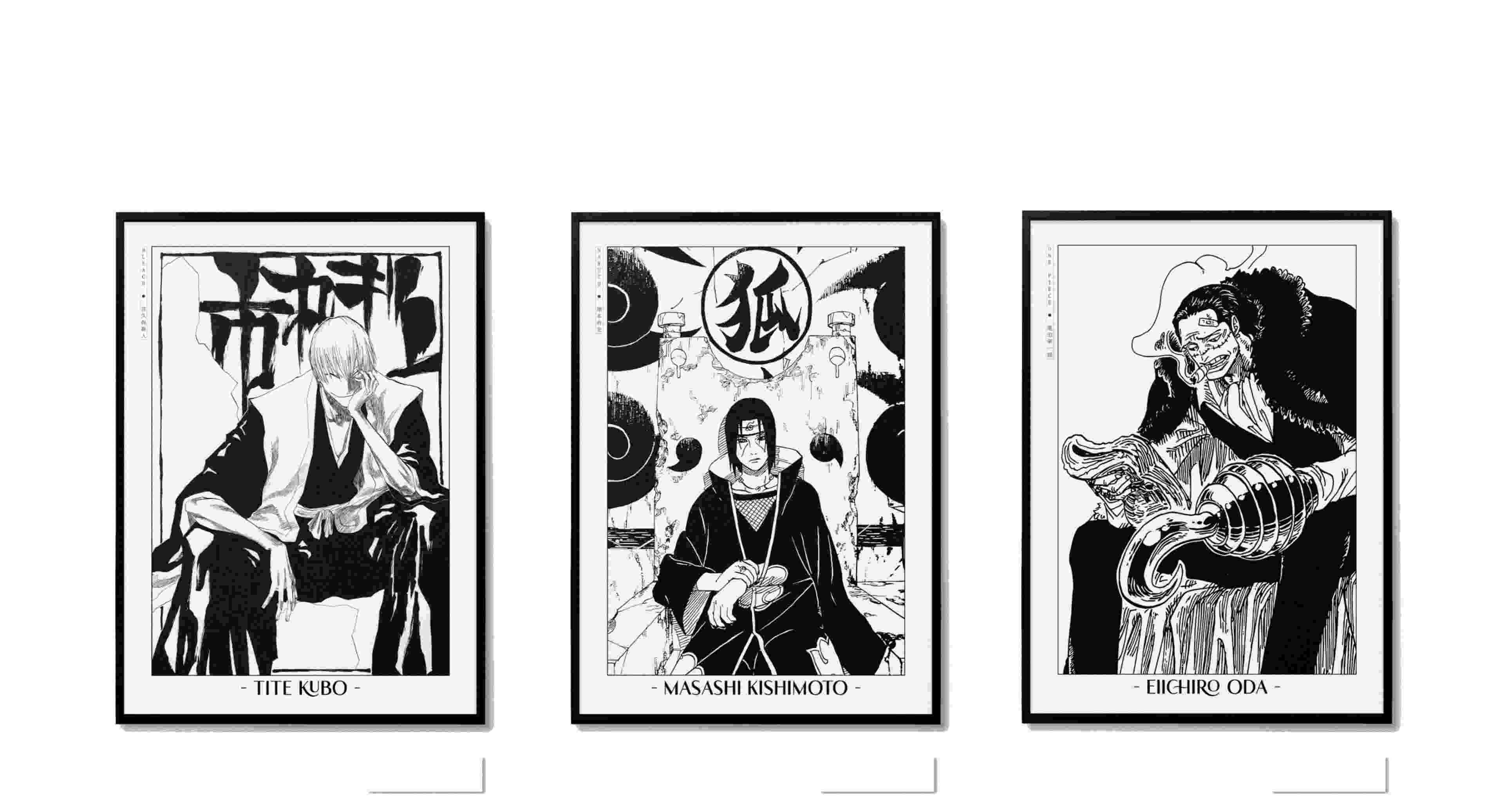 Framed manga art prints by leading Japanese manga artists