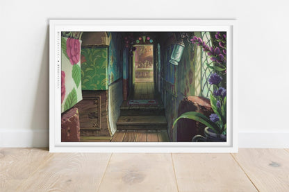 Studio Ghibli Ð Quiet Room - Art Only - White Frame