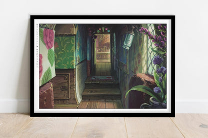 Studio Ghibli Ð Quiet Room - Art Only - Black Frame