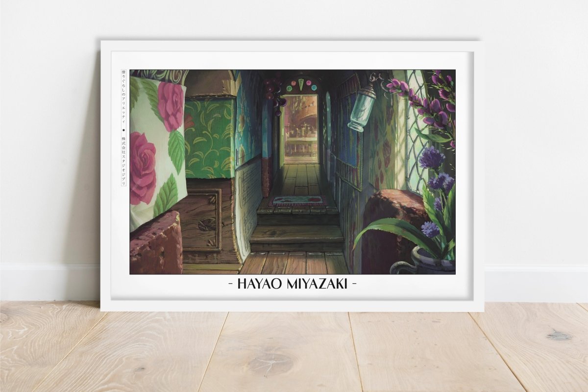 Studio Ghibli Ð Quiet Room - Artist Name - White Frame
