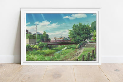 Studio Ghibli Ð Borrowed Light - Art Only - White Frame