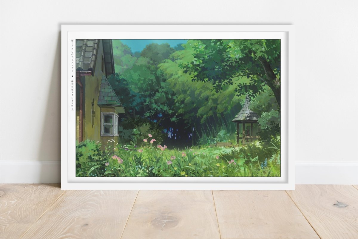 Studio Ghibli - Secrets of the Garden - Art Only - White Frame