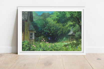 Studio Ghibli - Secrets of the Garden - Art Only - White Frame