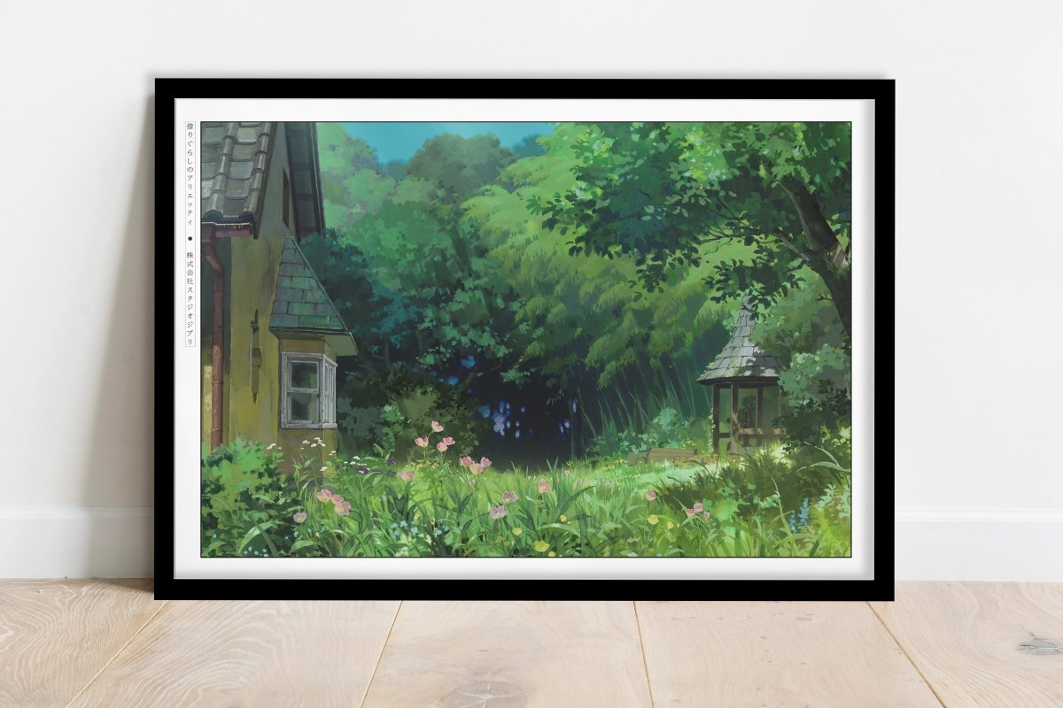 Studio Ghibli - Secrets of the Garden - Art Only - Black Frame