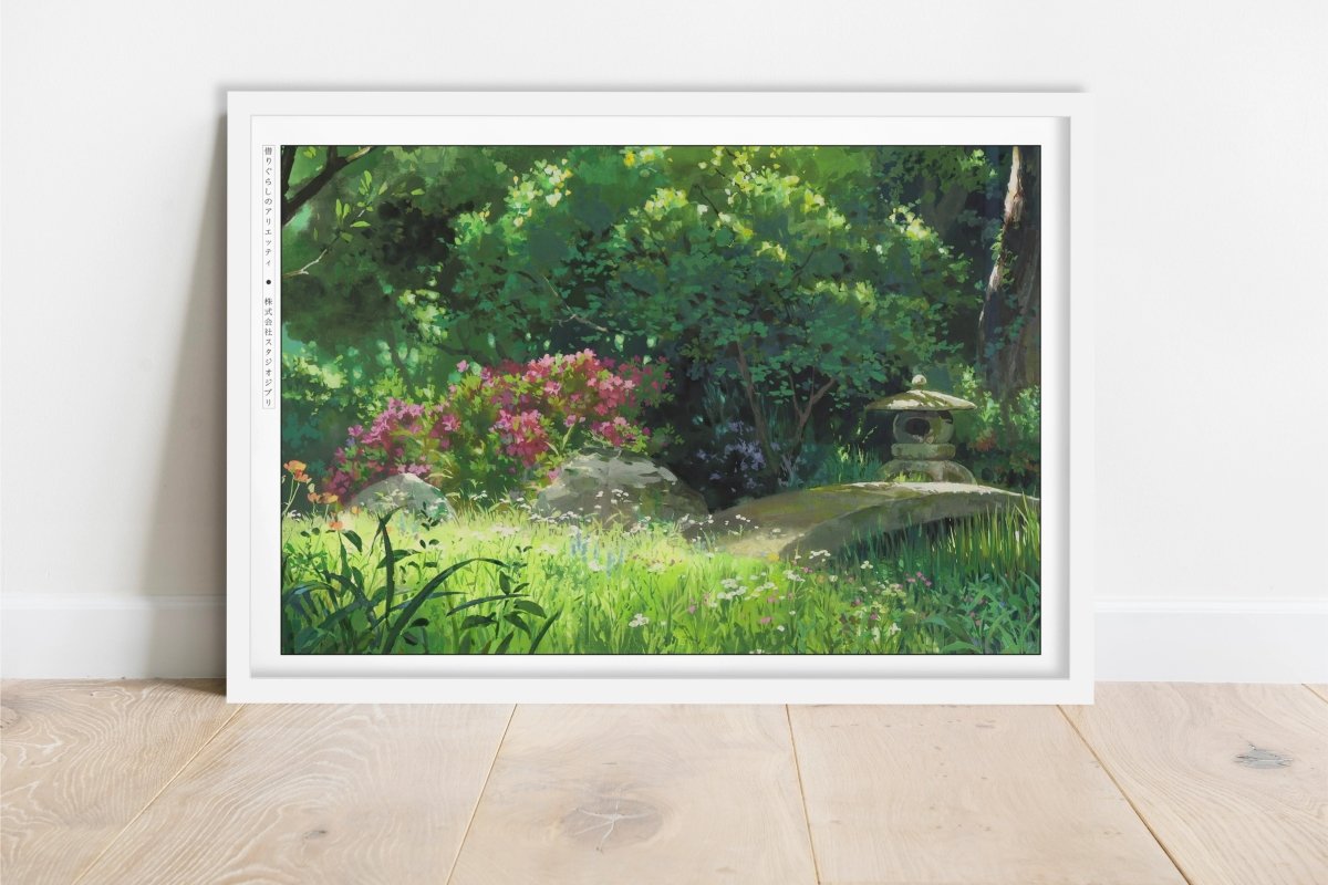 Studio Ghibli - Among the Wildflowers - Art Only - White Frame
