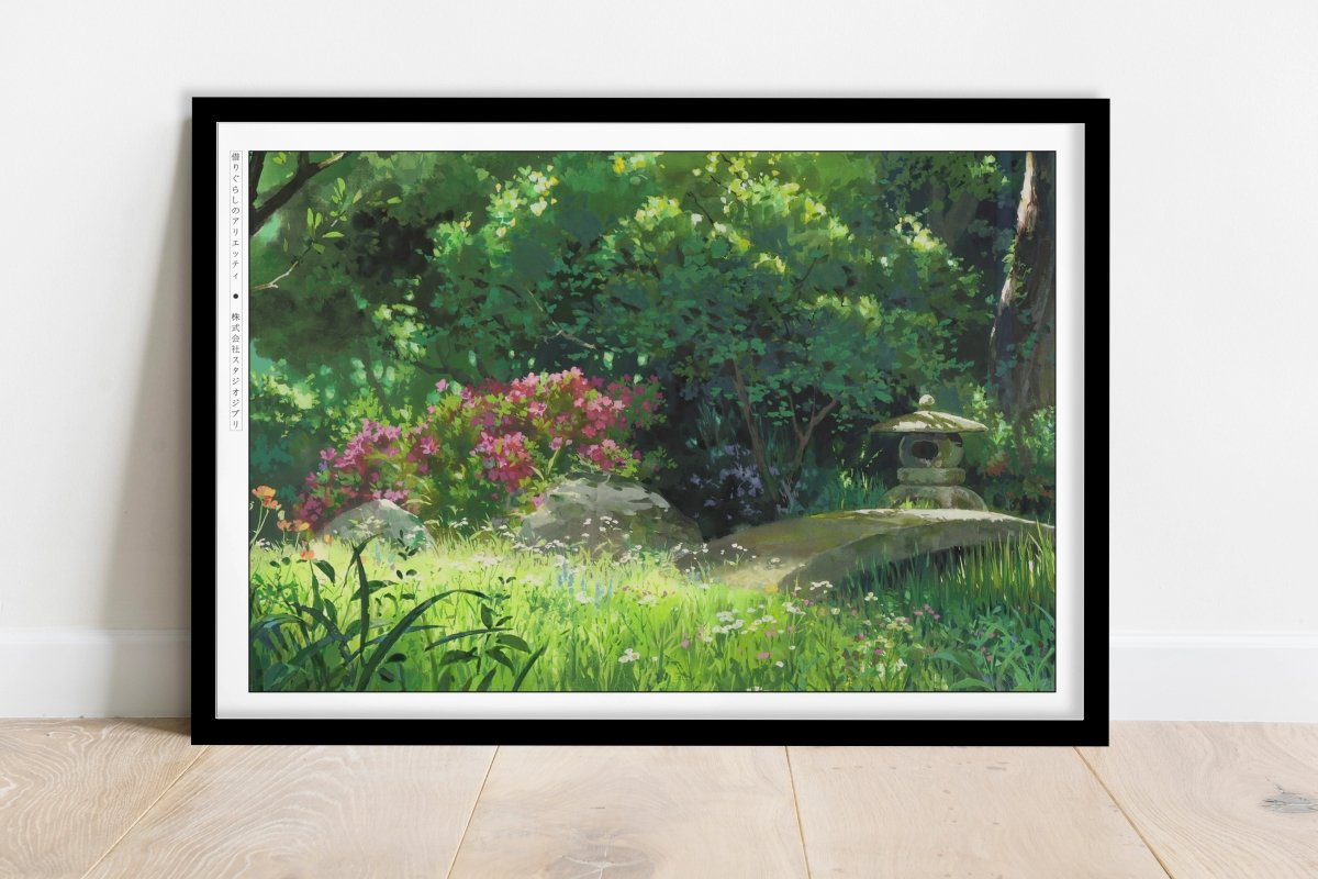 Studio Ghibli - Among the Wildflowers - Art Only - Black Frame