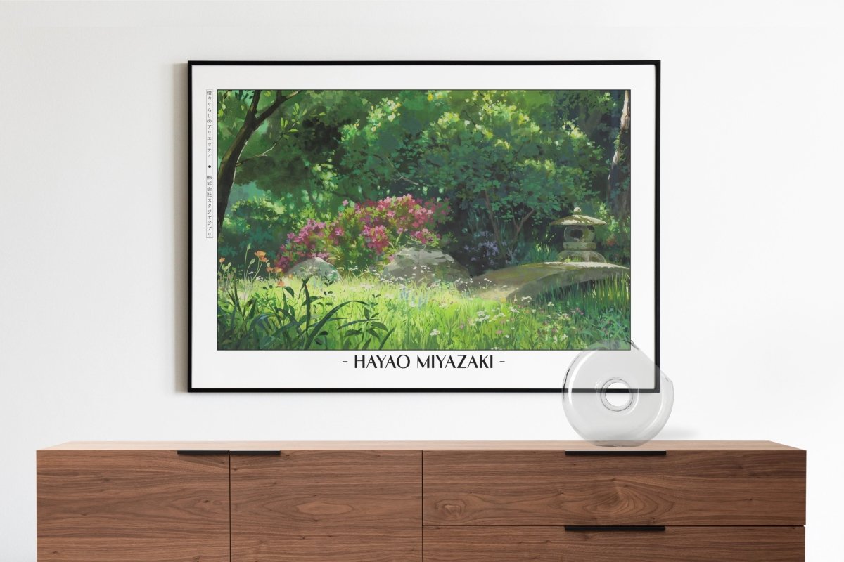 Studio Ghibli - Among the Wildflowers - Artist Name with Decor