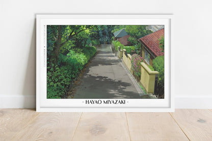 Studio Ghibli - Borrowed Days - Artist Name - White Frame