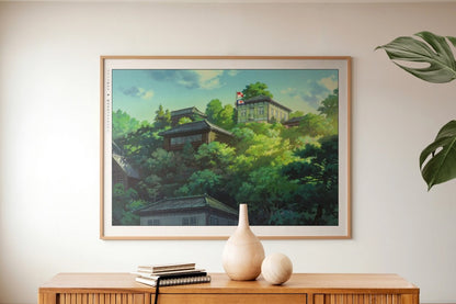 Studio Ghibli - Hillside Memories - Art Only with Decor