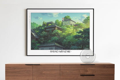 Studio Ghibli - Hillside Memories - Artist Name with Decor