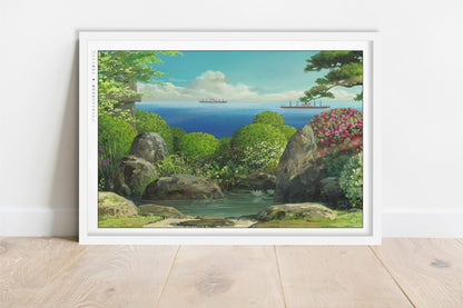 Studio Ghibli - Ocean's Call - Art Only - White Frame