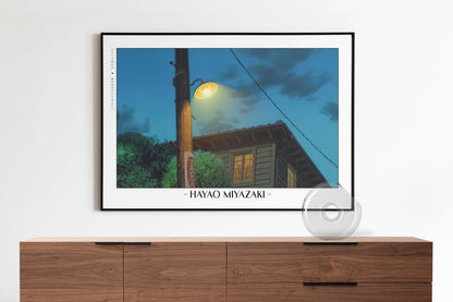 Studio Ghibli - Home by the Harbour - Artist Name with Decor