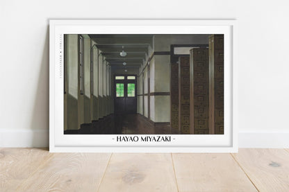 Studio Ghibli - Morning Bell - Artist Name - White Frame