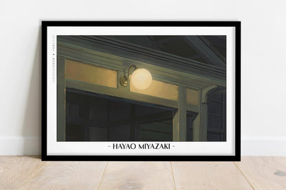 Studio Ghibli - A Gentle Dusk - Artist Name - Black Frame