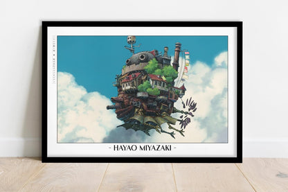 Studio Ghibli - The Drifting Home - Artist Name - Black Frame