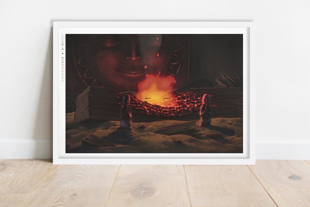 Studio Ghibli - Fire & Dreams - Art Only - White Frame