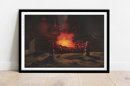 Studio Ghibli - Fire & Dreams - Art Only - Black Frame
